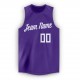 Custom Purple White Round Neck Basketball Jersey