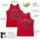 Custom Red Navy-White Authentic Throwback Basketball Jersey