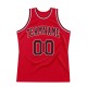 Custom Red Navy-White Authentic Throwback Basketball Jersey