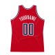 Custom Red Navy-White Authentic Throwback Basketball Jersey