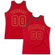 Custom Red Red-Old Gold Authentic Throwback Basketball Jersey