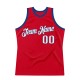 Custom Red White-Royal Authentic Throwback Basketball Jersey