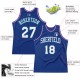 Custom Royal White-Purple Authentic Throwback Basketball Jersey