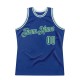 Custom Royal Kelly Green-White Authentic Throwback Basketball Jersey