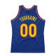 Custom Royal Gold-Orange Authentic Throwback Basketball Jersey