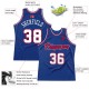 Custom Royal White-Red Authentic Throwback Basketball Jersey