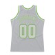 Custom Silver Gray Silver Gray-Neon green Authentic Throwback Basketball Jersey