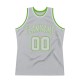 Custom Silver Gray Silver Gray-Neon green Authentic Throwback Basketball Jersey