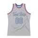 Custom Silver Gray Silver Gray-Royal Authentic Throwback Basketball Jersey