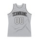 Custom Silver Gray Silver Gray-Black Authentic Throwback Basketball Jersey