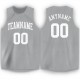 Custom Silver Gray White Round Neck Basketball Jersey