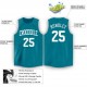 Custom Teal White Round Neck Basketball Jersey