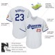 Custom White Royal-Red Authentic Throwback Rib-Knit Baseball Jersey Shirt