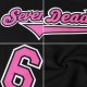 Custom Black Pink-White Authentic Throwback Rib-Knit Baseball Jersey Shirt