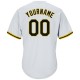 Custom White Black-Gold Authentic Throwback Rib-Knit Baseball Jersey Shirt