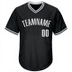 Custom Black White Authentic Throwback Rib-Knit Baseball Jersey Shirt