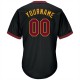 Custom Black Maroon-Gold Authentic Throwback Rib-Knit Baseball Jersey Shirt