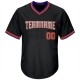 Custom Black Orange-Gray Authentic Throwback Rib-Knit Baseball Jersey Shirt