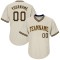 Custom Cream Navy-Gold Authentic Throwback Rib-Knit Baseball Jersey Shirt