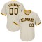 Custom Cream Black-Gold Authentic Throwback Rib-Knit Baseball Jersey Shirt