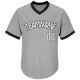 Custom Gray White-Black Authentic Throwback Rib-Knit Baseball Jersey Shirt