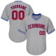 Custom Gray Red-Royal Authentic Throwback Rib-Knit Baseball Jersey Shirt