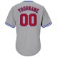 Custom Gray Red-Royal Authentic Throwback Rib-Knit Baseball Jersey Shirt