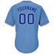 Custom Light Blue Royal-White Authentic Throwback Rib-Knit Baseball Jersey Shirt