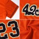 Custom Orange Black-Old Gold Authentic Throwback Rib-Knit Baseball Jersey Shirt