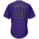 Custom Purple Black-Gray Authentic Throwback Rib-Knit Baseball Jersey Shirt