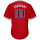 Custom Red Navy-White Authentic Throwback Rib-Knit Baseball Jersey Shirt