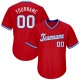 Custom Red White-Royal Authentic Throwback Rib-Knit Baseball Jersey Shirt