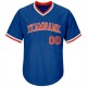 Custom Royal Orange-White Authentic Throwback Rib-Knit Baseball Jersey Shirt