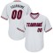 Custom White Maroon-Black Authentic Throwback Rib-Knit Baseball Jersey Shirt