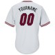 Custom White Maroon-Black Authentic Throwback Rib-Knit Baseball Jersey Shirt