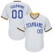 Custom White Royal-Gold Authentic Throwback Rib-Knit Baseball Jersey Shirt