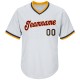 Custom White Navy-Gold Authentic Throwback Rib-Knit Baseball Jersey Shirt