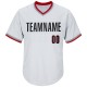 Custom White Black-Red Authentic Throwback Rib-Knit Baseball Jersey Shirt