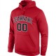 Custom Stitched Red Black-White Sports Pullover Sweatshirt Hoodie