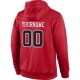 Custom Stitched Red Black-White Sports Pullover Sweatshirt Hoodie