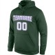 Custom Stitched Green White-Purple Sports Pullover Sweatshirt Hoodie