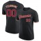 Custom Black Crimson-Khaki Performance T-Shirt