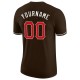 Custom Brown Red-Cream Performance T-Shirt