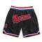 Custom Black Red-Royal Authentic Throwback Basketball Shorts