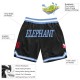 Custom Black Light Blue-Red Authentic Throwback Basketball Shorts