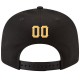 Custom Black Gold-White Stitched Adjustable Snapback Hat