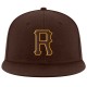 Custom Brown Brown-Gold Stitched Adjustable Snapback Hat