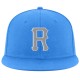 Custom Powder Blue Gray-White Stitched Adjustable Snapback Hat