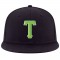 Custom Navy Neon Green-White Stitched Adjustable Snapback Hat