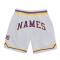 Custom White Purple-Gold Authentic Throwback Basketball Shorts